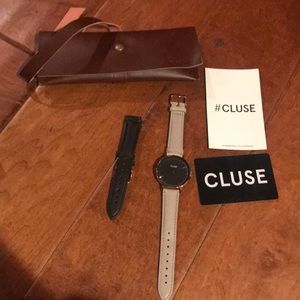 Cluse watch with warranty card